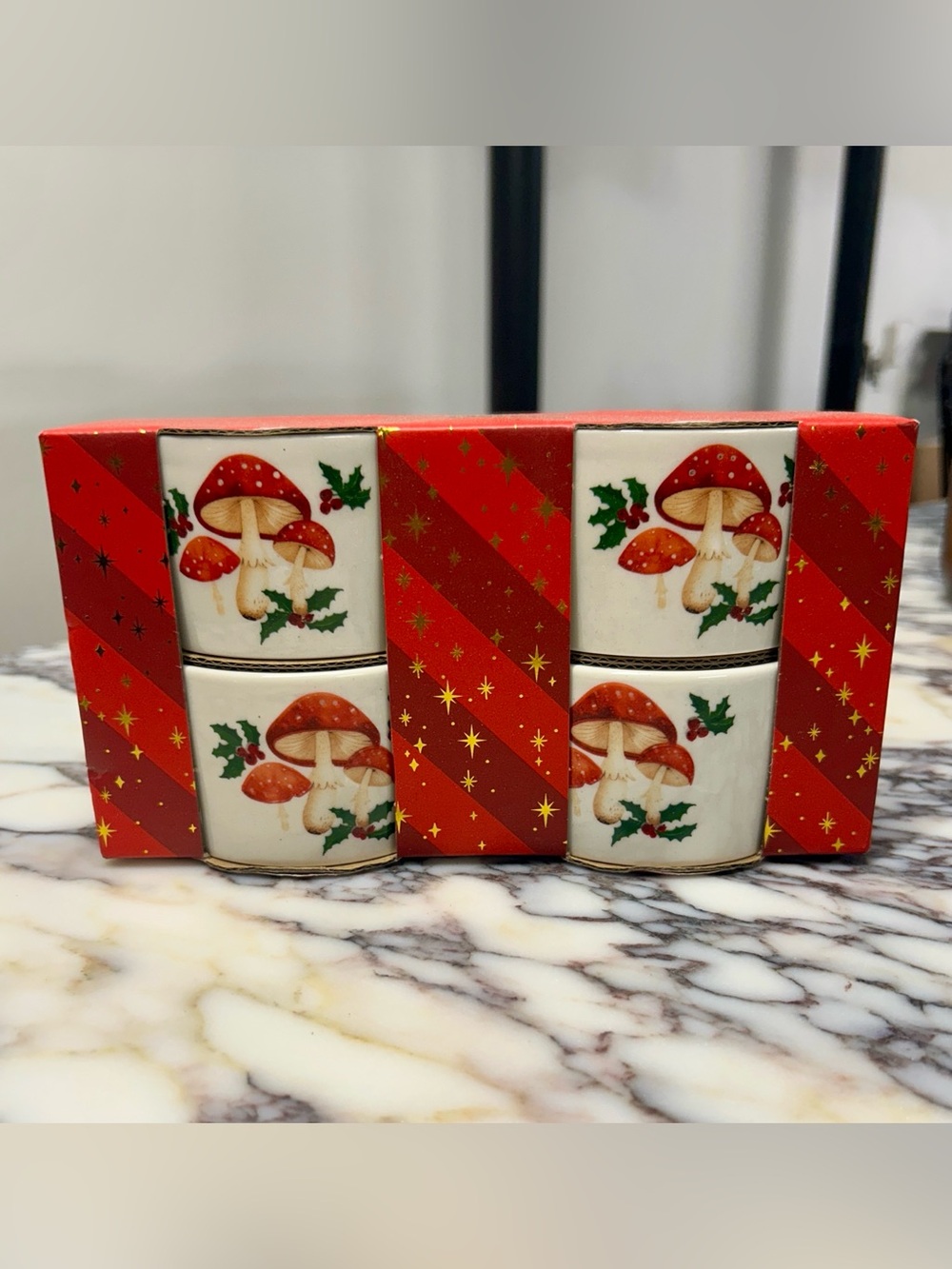 Holiday Mushroom Ramekins 🍄 - Red & White Set